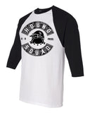 Paisley White/Black Three-Quarter Sleeve Jersey